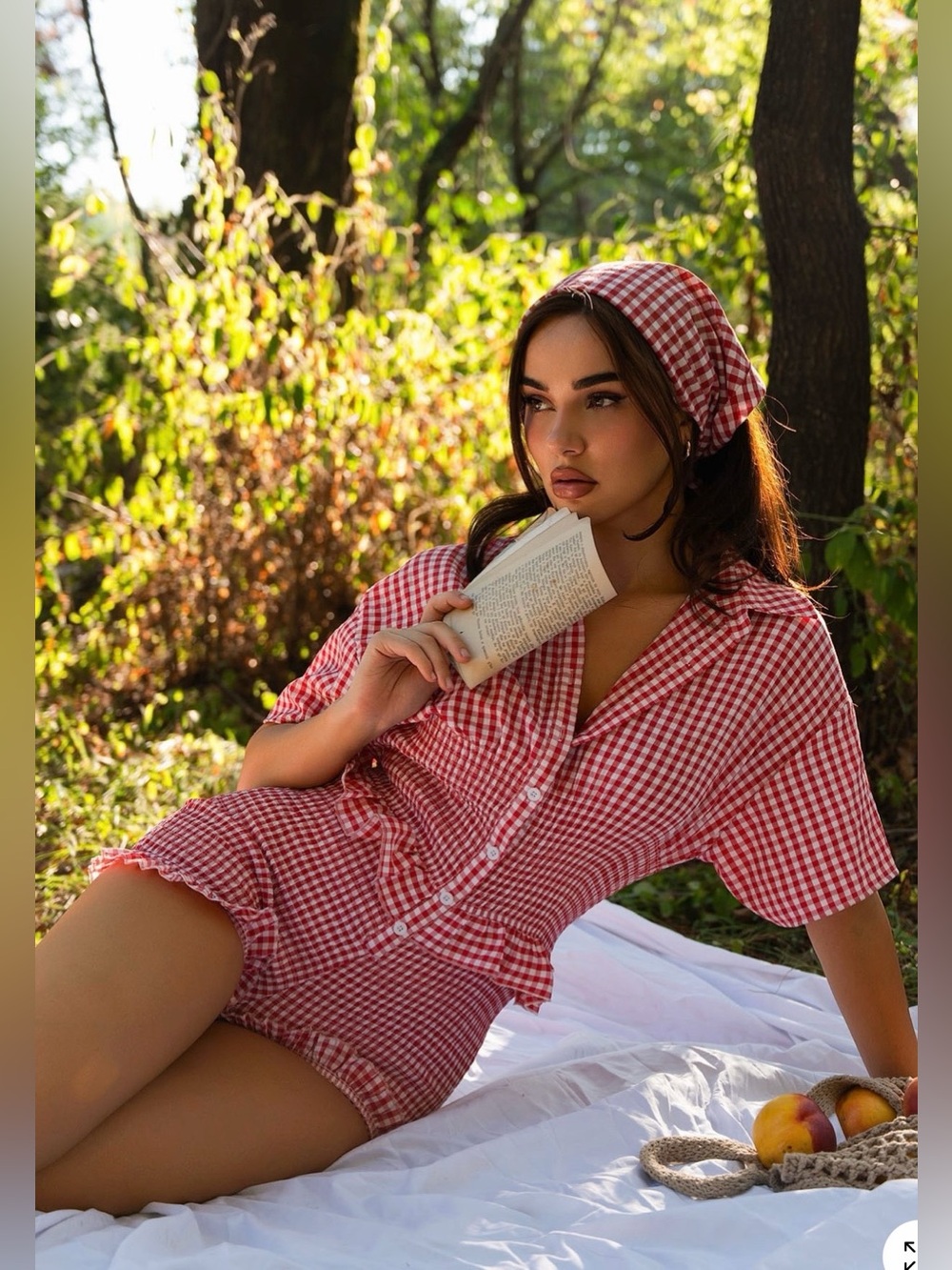 Fashion Nova Red Gingham Romper